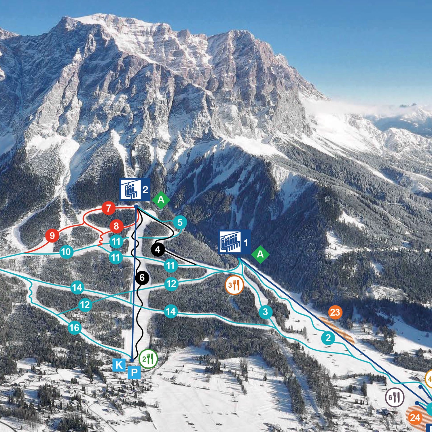 Interaktiver Pistenplan