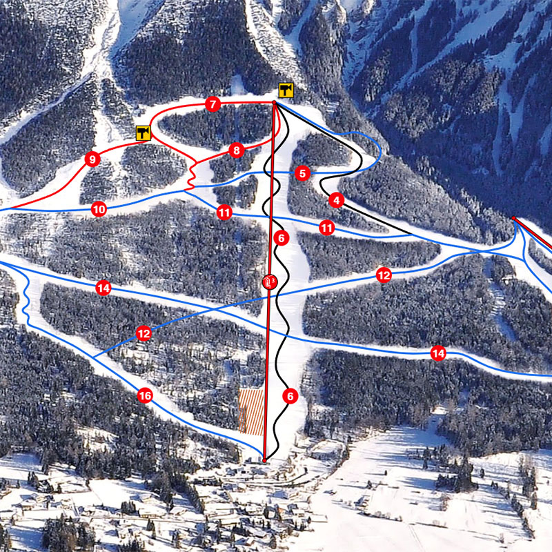 Interactive piste map